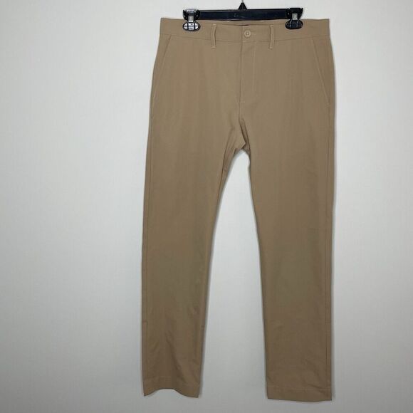 J.CREW Tech Pant Men 31 x 32 Slim Lightweight Khaki Tan Performance AA712 - Picture 1 of 16